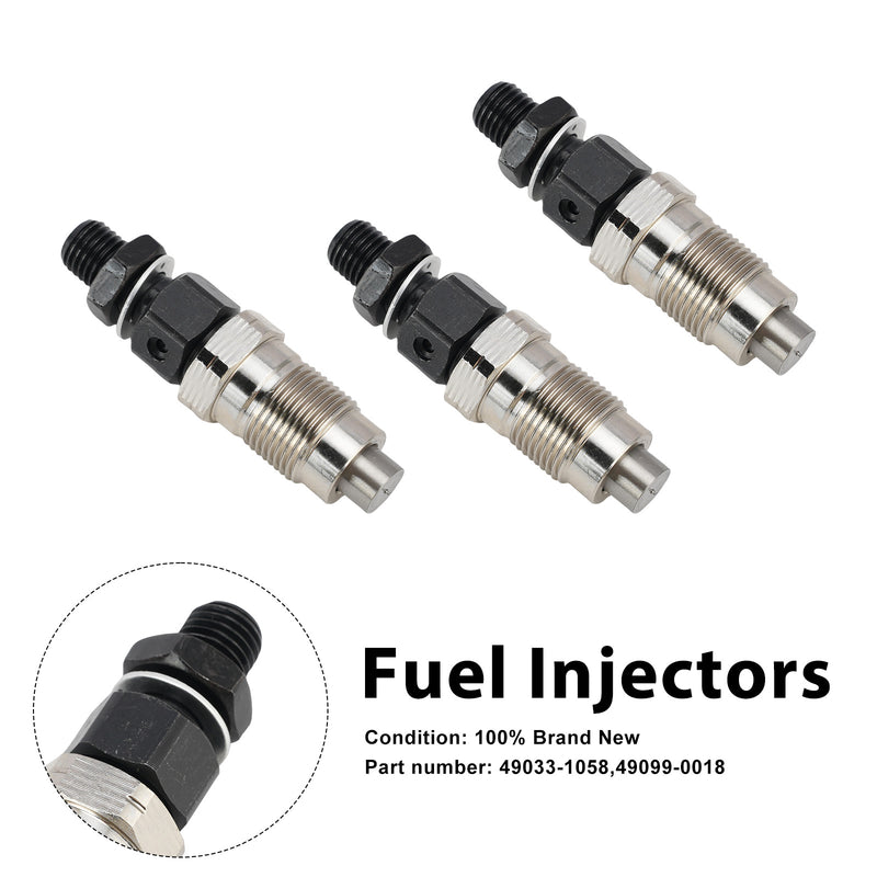 Kawasaki DM950 DM850 Mule 2510 3010 3PC 49099-0018 Fuel Injectors 49033-1058