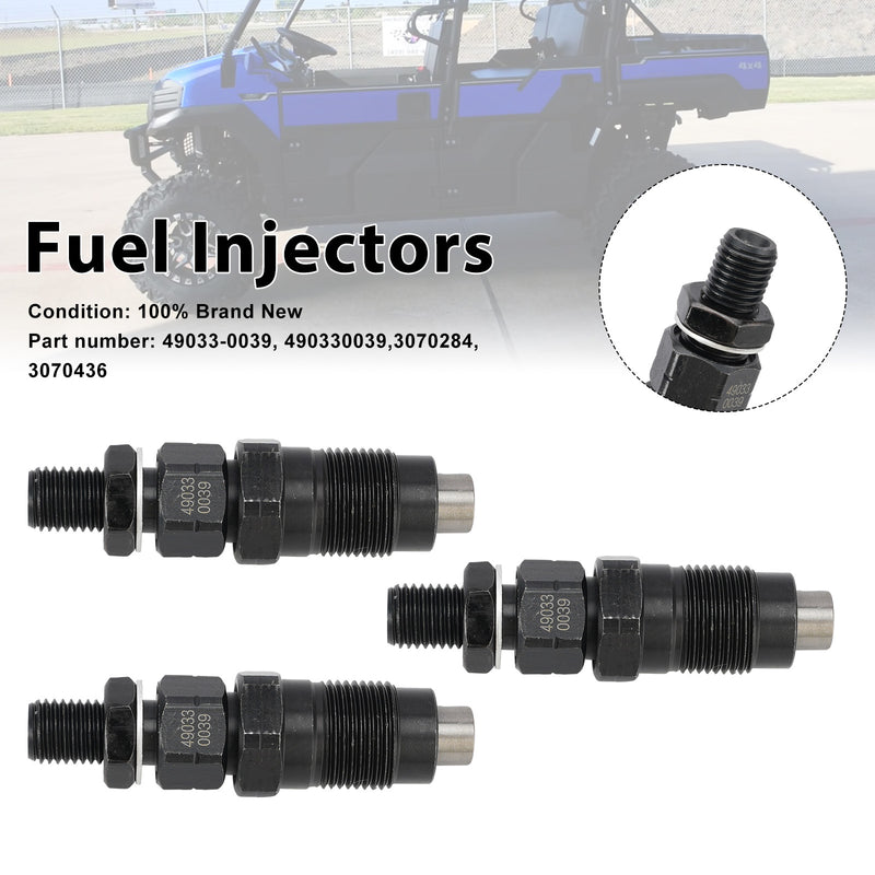 Kawasaki KAF1000 Polaris UTV 3PC 49033-0039 Fuel Injectors 3070284 3070436
