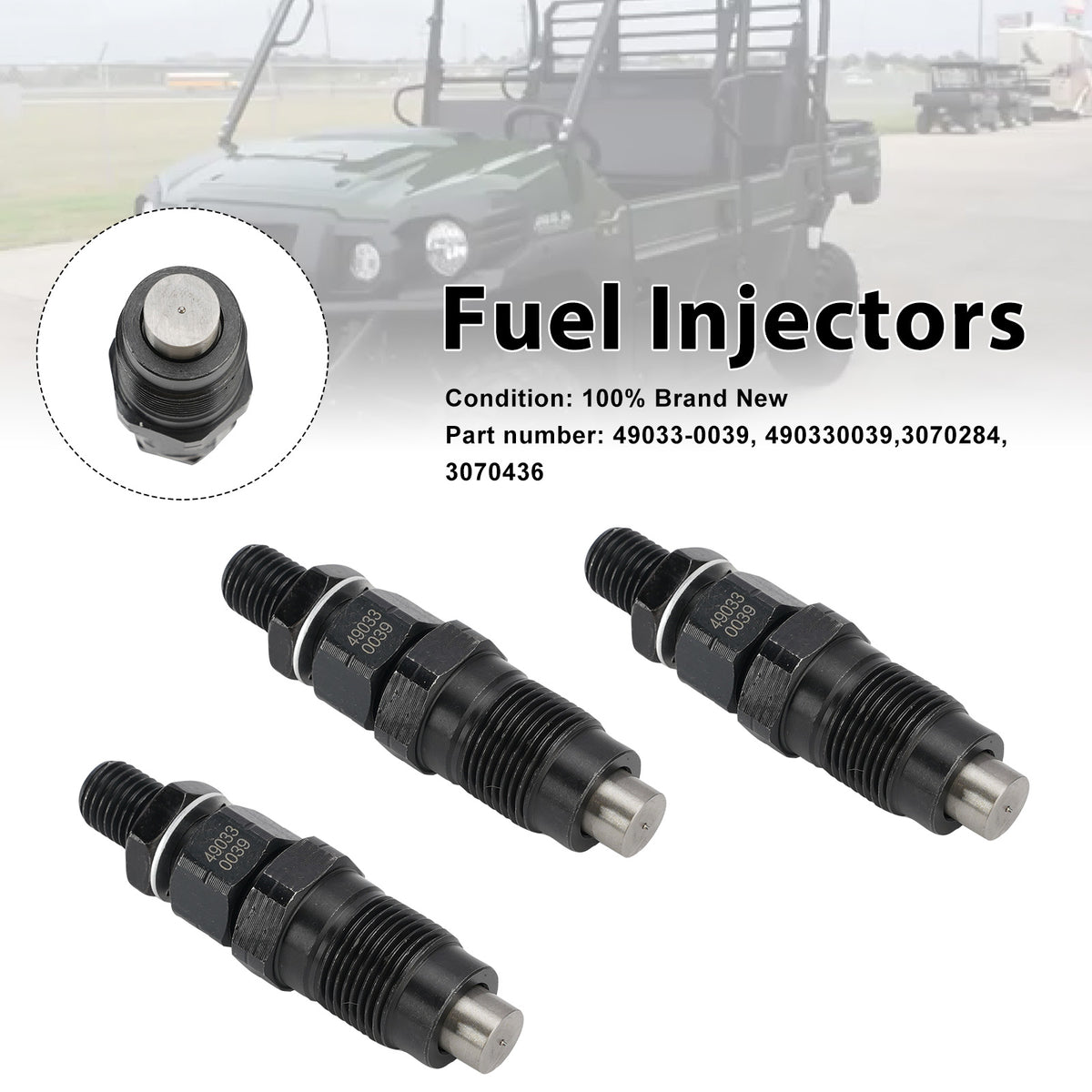 Kawasaki KAF1000 Polaris UTV 3PC 49033-0039 Fuel Injectors 3070284 3070436