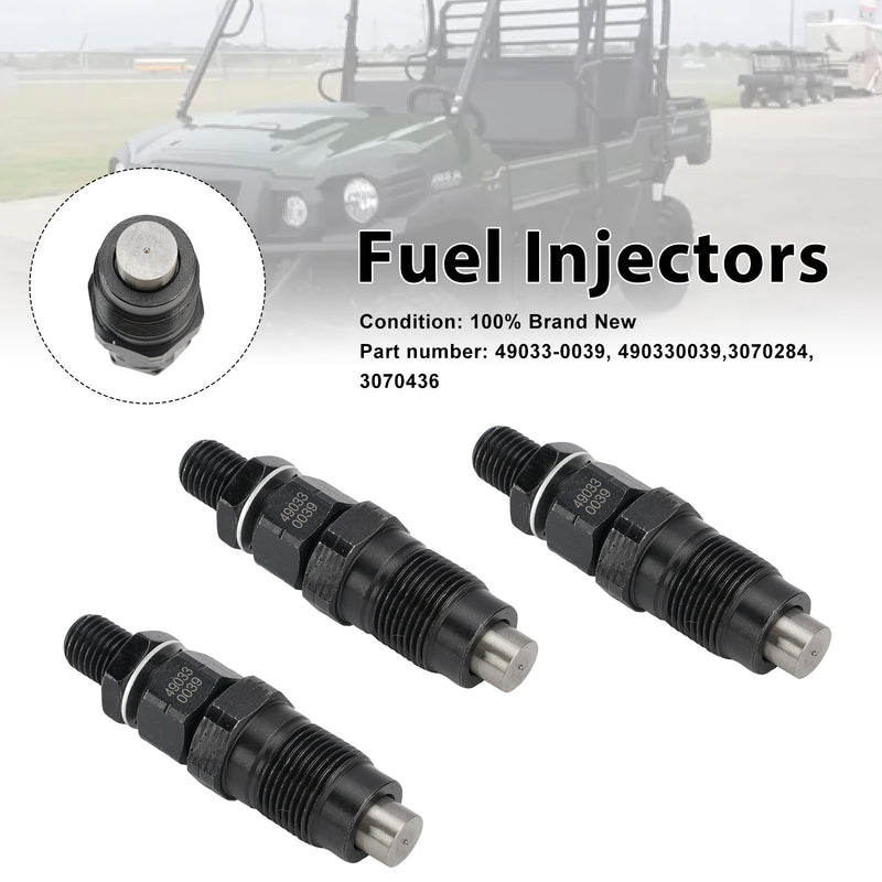 Kawasaki KAF1000 Polaris UTV 3PC 49033-0039 Fuel Injectors 3070284 3070436