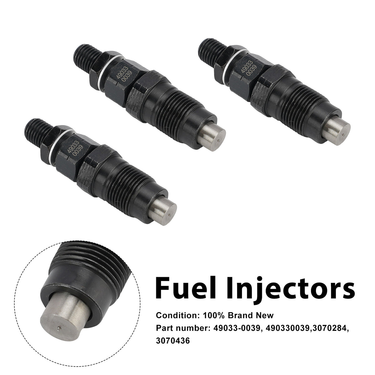Kawasaki KAF1000 Polaris UTV 3PC 49033-0039 Fuel Injectors 3070284 3070436