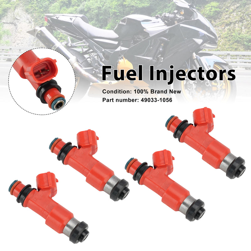 Kawasaki Ninja ZX12R ZX1200 2002-2003 4PC Fuel Injectors 49033-1056
