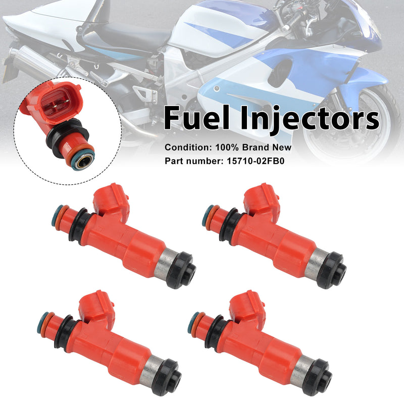 Suzuki TL1000R 1998-2003 4PC Fuel Injectors 15710-02FB0