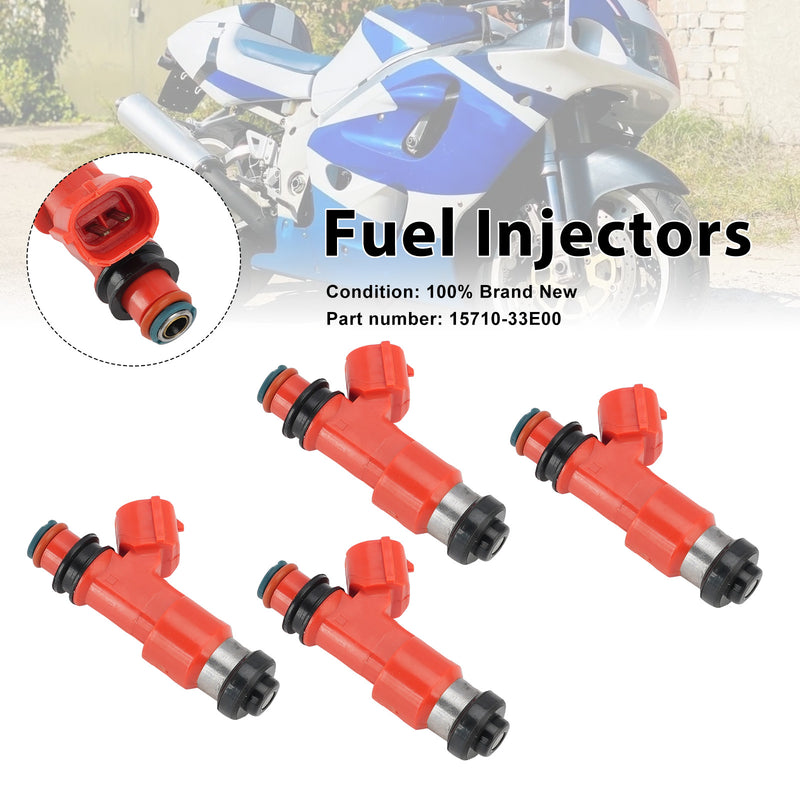 Suzuki GSXR750 GSX-R750 1998-1999 4PC Fuel Injectors 15710-33E00