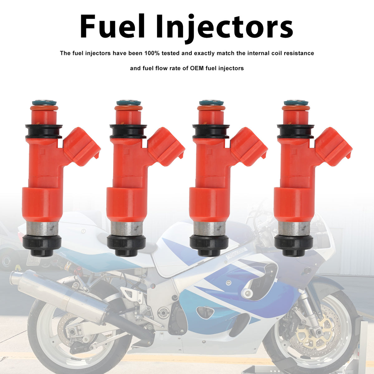 Suzuki GSXR750 GSX-R750 1998-1999 4PC Fuel Injectors 15710-33E00