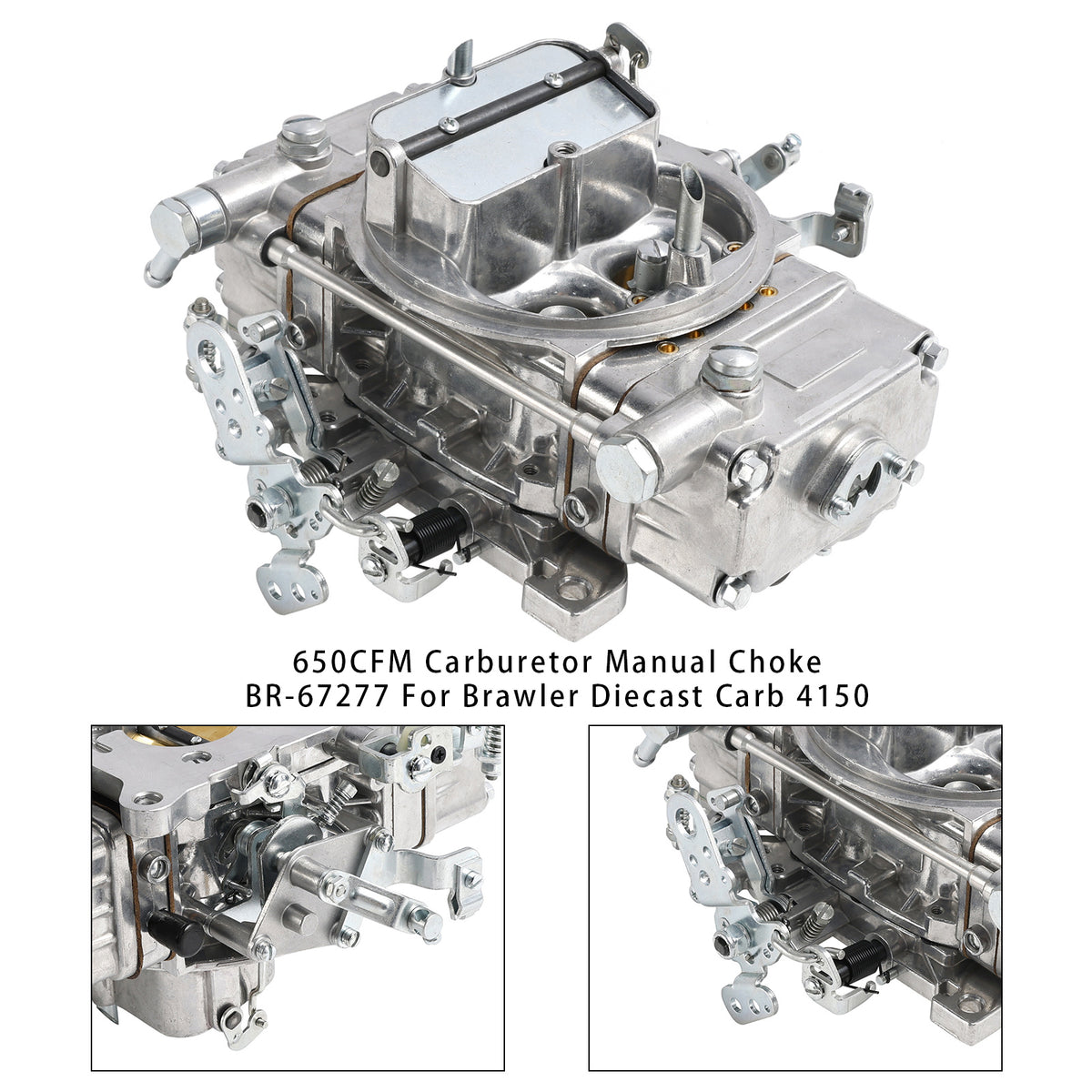 Brawler Diecast Carb 4150 650CFM Carburetor Manual Choke BR-67277