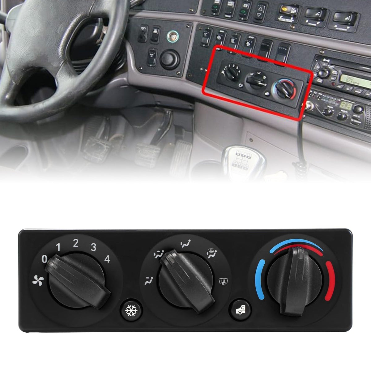 2010-2020 Peterbilt 587 Q21-6008 HVAC A/C Heater Climate Control Panel Module