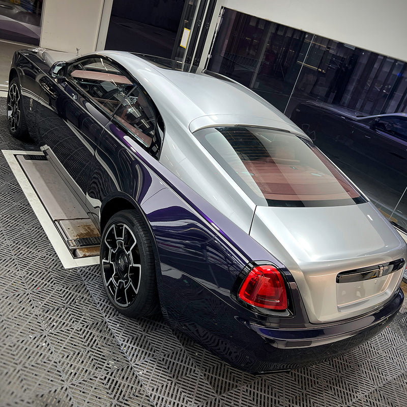 Liquid Metal Stellar Silver PET Car Wrap Film High Gloss Vehicle Wrap