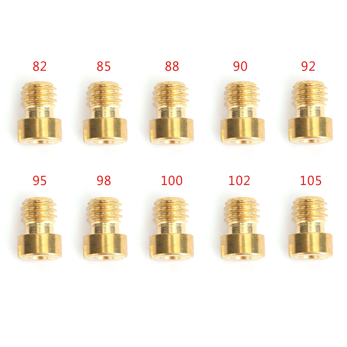 GY6 Motorcycle Scooter Carburetor PZ19 10set Round Head Main Jet 5mm 82-105