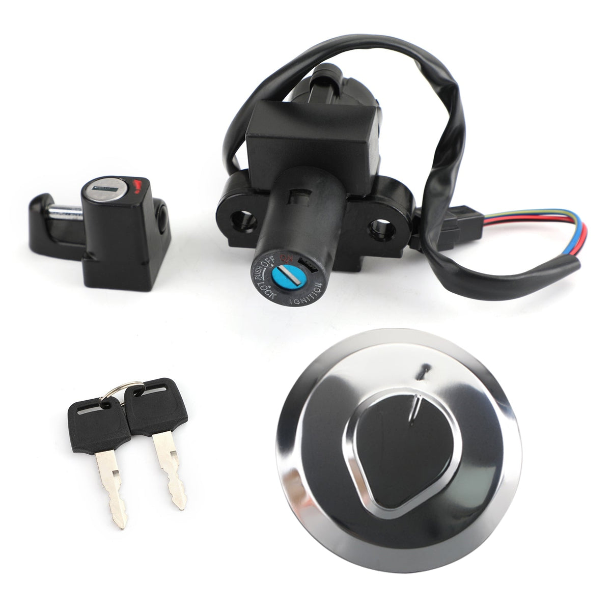 Honda XR125L 2003-2008 CLR125 1998 Ignition Switch Fuel Cap Seat Lock Keys Set