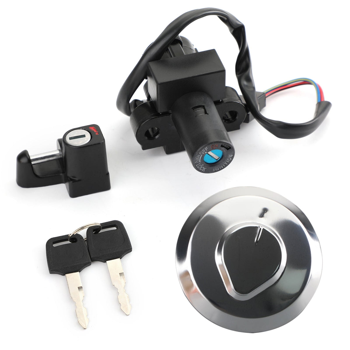 Honda XR125L 2003-2008 CLR125 1998 Ignition Switch Fuel Cap Seat Lock Keys Set