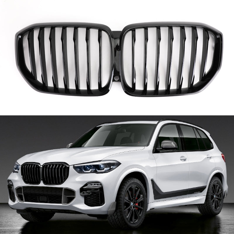 BMW X5 G05 2018-2021 Gloss Black  Front Kidney Grill