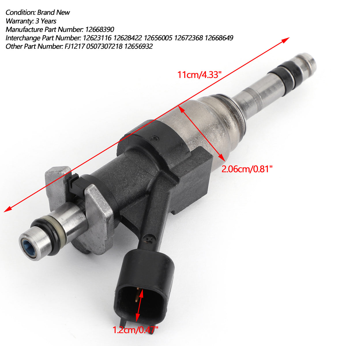 GMC GM Trucks 4.3L & 5.3L 2014-2017 12698484 1PCS Fuel Injectors 12668390