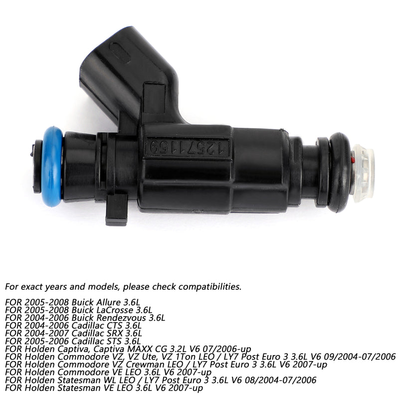 Cadillac CTS SRX 3.6L V6 2004-2008 0280156131 1PCS Fuel Injectors 12571159