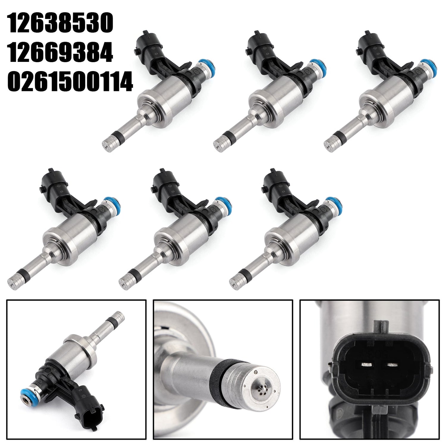 6PCS 12638530 Fuel Injectors For GM Chevrolet Camaro Traverse GMC Acadia CTS 3.6L