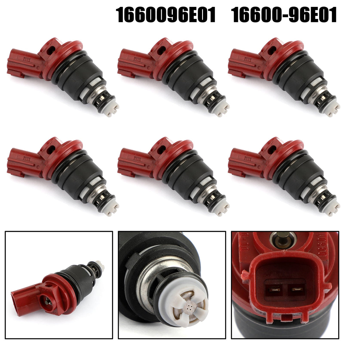 6PCS Fuel Injector 1660096E01 Fit Infiniti I30 96-99 Fit Nissan Maxima 92-99