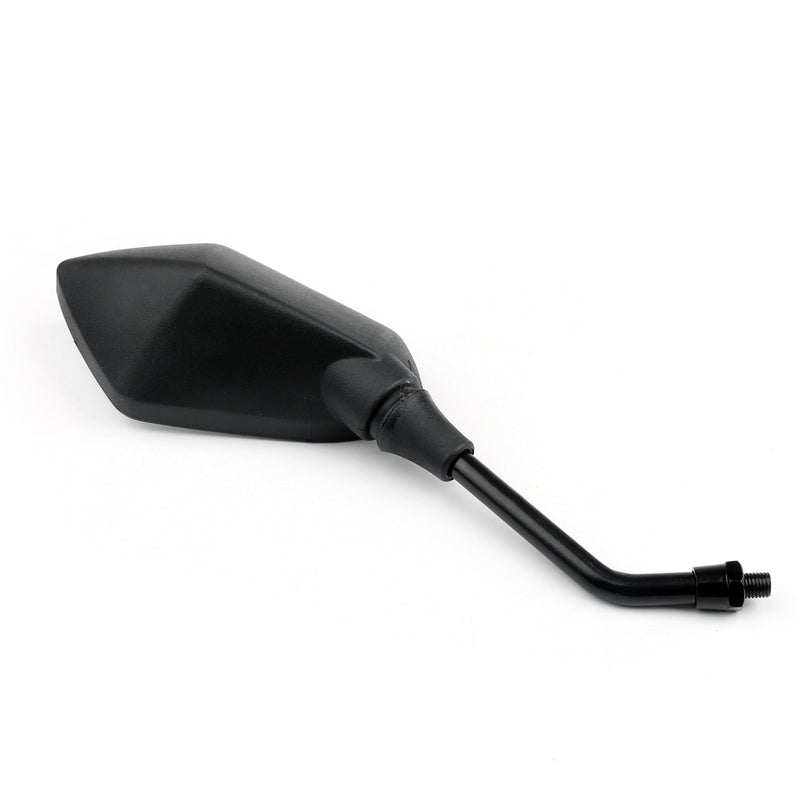 Honda Suzuki Kawasaki Motorcycle 10mm Black Rear View Side Mirrors