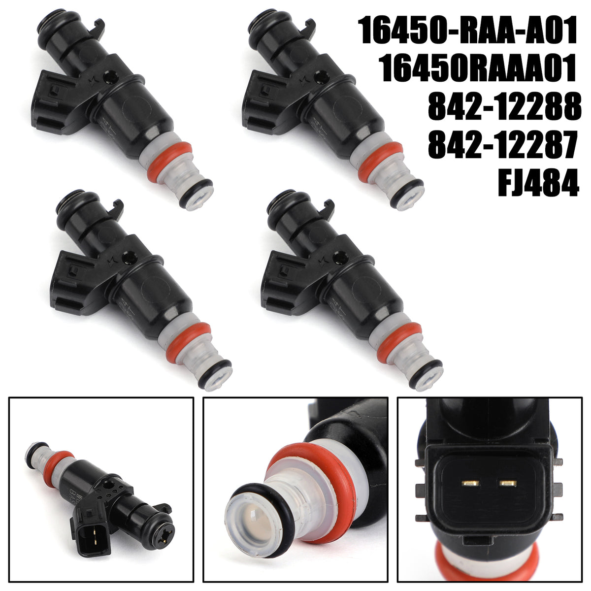 2003-2007 Honda Accord 2.4L 16450RAAA01 16450-RAA-A01 4PCS Fuel Injectors