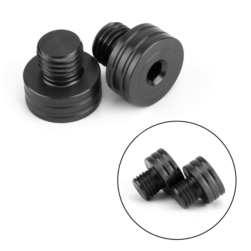 Yamaha MT-07 FZ-07 MT-09 FZ-09 XSR900 BK M10x1.25mm Mirror Hole Plugs Screws
