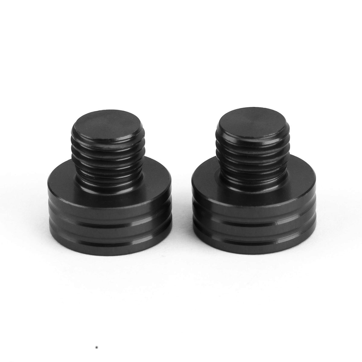 Suzuki GSR400 DL650 SV650 GSX-S750 Black M10x1.25mm Mirror Hole Plugs Screws