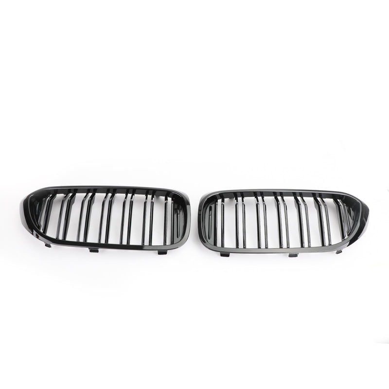 2017-2019 BMW 5Series G30 G31 Sedan Front Kidney Grille Glossy Black Double Slat Grill