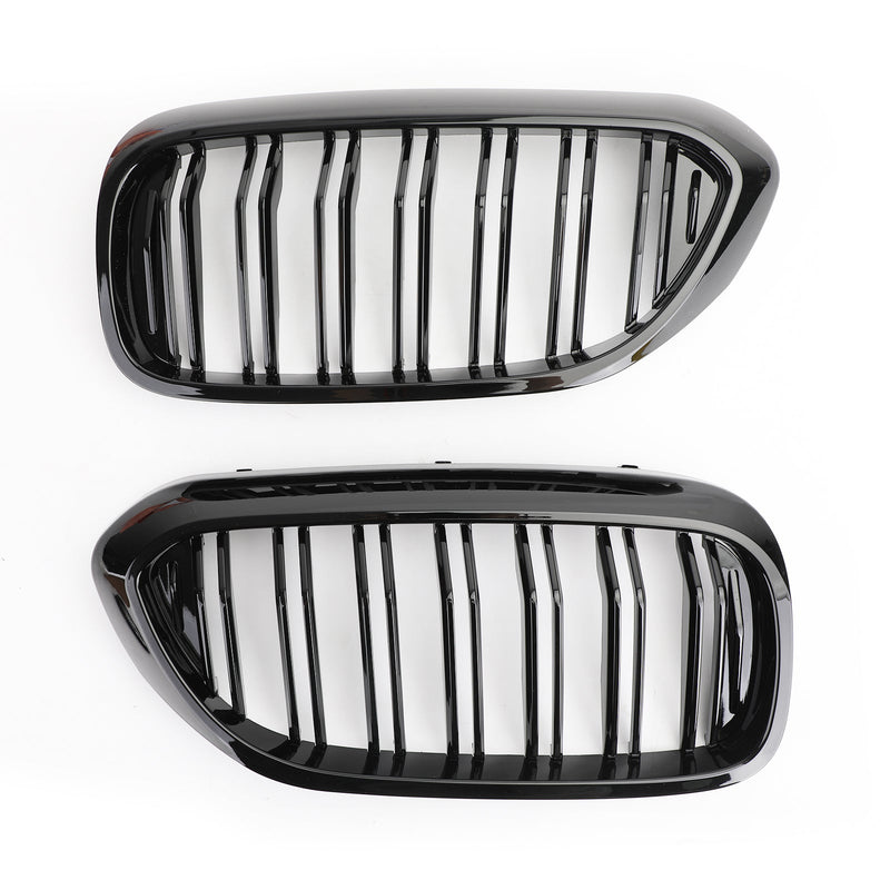 2017-2019 BMW 5Series G30 G31 Sedan Front Kidney Grille Glossy Black Double Slat Grill