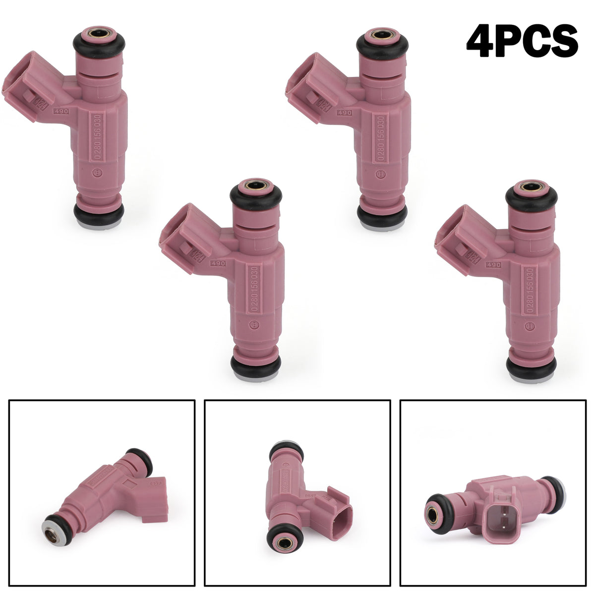 2003 Neon PT Cruiser 2.4L Turbo 04852747AA 4PCS Fuel Injectors 0280156030