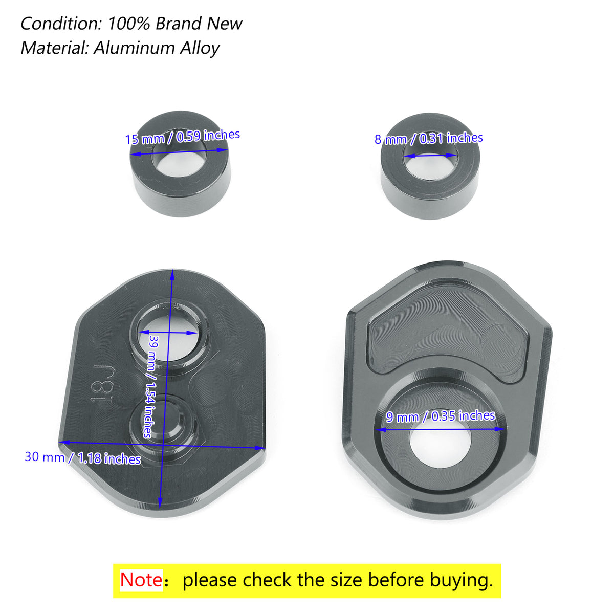 Honda MSX125 MSX125SF Aluminum Turn Signals Indicator Adapter Spacers