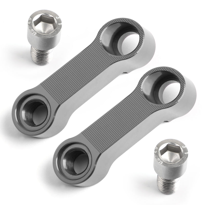 Honda Pair ALU Motorcycle Mirror Extenders-Riser-Extension Titanium 10mm