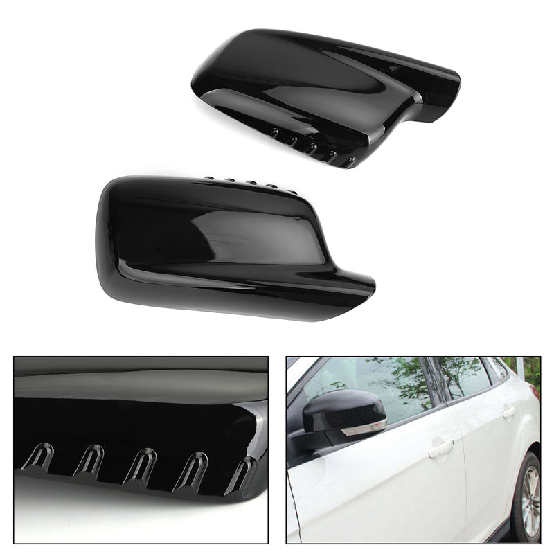 BMW E46 E65 E66 745i 750i 51167074236+51167074235 Pair Mirror Cover Cap Black