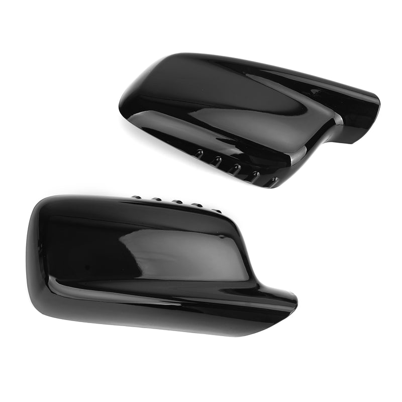 BMW E46 E65 E66 745i 750i 51167074236+51167074235 Pair Mirror Cover Cap Black