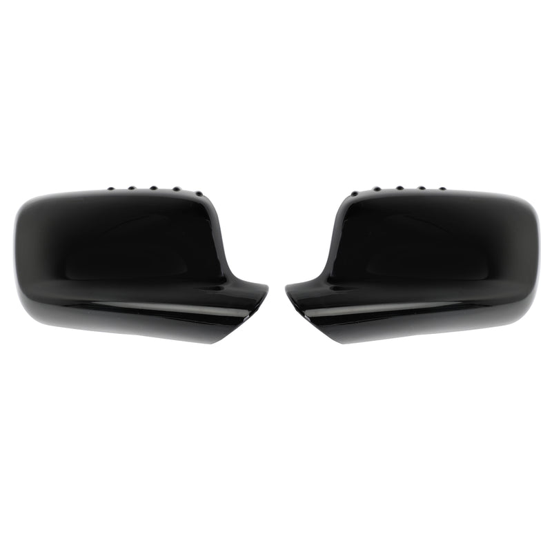 BMW E46 E65 E66 745i 750i 51167074236+51167074235 Pair Mirror Cover Cap Black