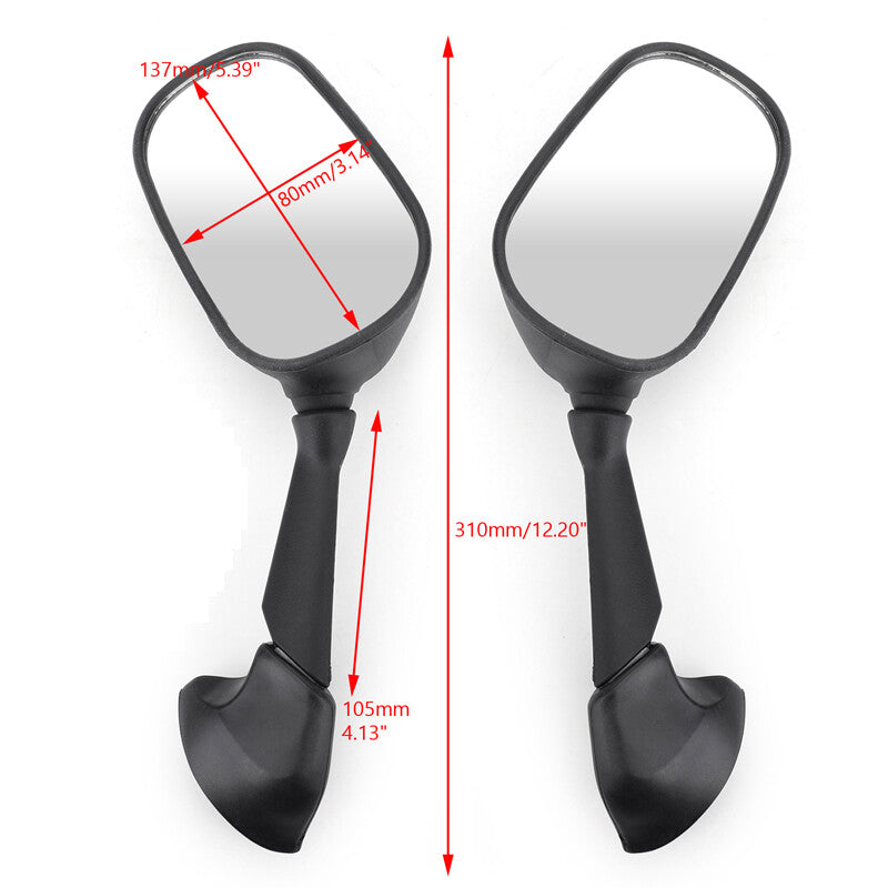 Yamaha YZF-R1 YZF R1 2007-2008 YZF-R6 YZF R6 2006-2007 Pair Rear View Side Mirrors Left &amp; Right