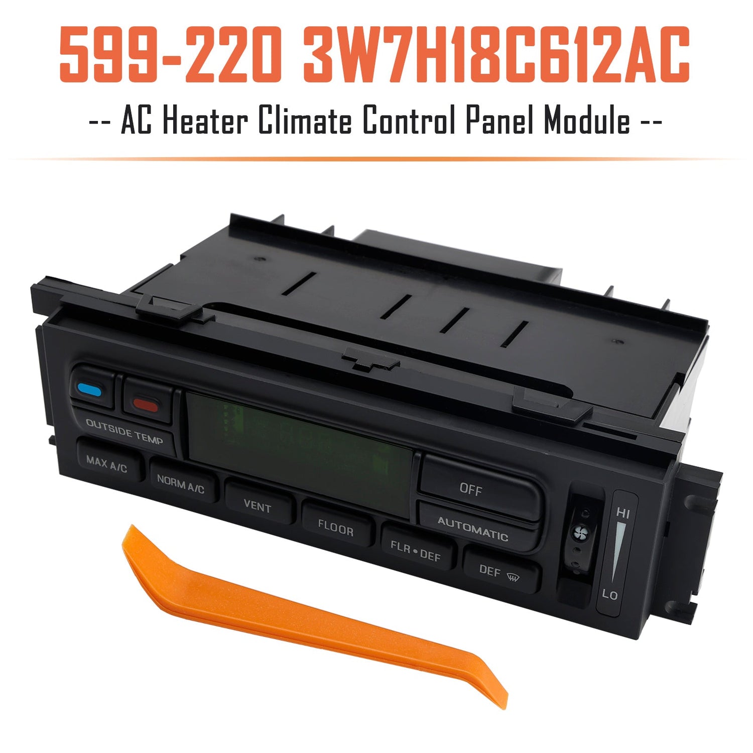 2003-2004 Mercury Marauder 599-220 AC Heater Climate Control Panel Module 3W7H18C612AC