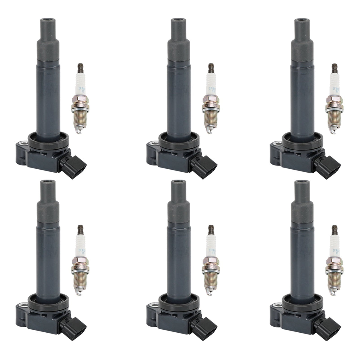 2006-2008 Lexus RX400h 3.3L V6 6PCS Ignition Coil+6PCS Spark Plug 90919-02234 UF267 1788315 6731301