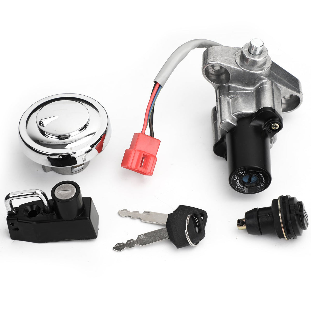 Yamaha V-Star 650 & 1100 1998-2017 Ignition Switch Tank Cap Helmet Lock Set