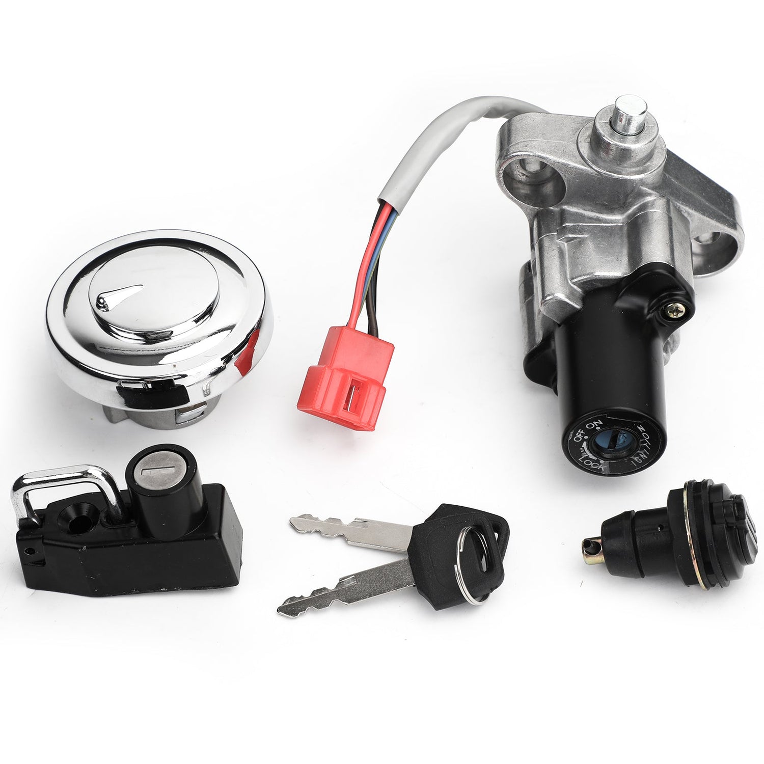 Yamaha V-Star 650 & 1100 1998-2017 Ignition Switch Tank Cap Helmet Lock Set
