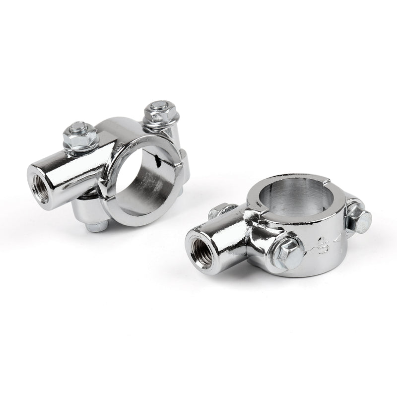 Motorcycle Bike 1" 25mm HandleBar 10MM Thread Mirror Mount Holder Clamp Adaptor