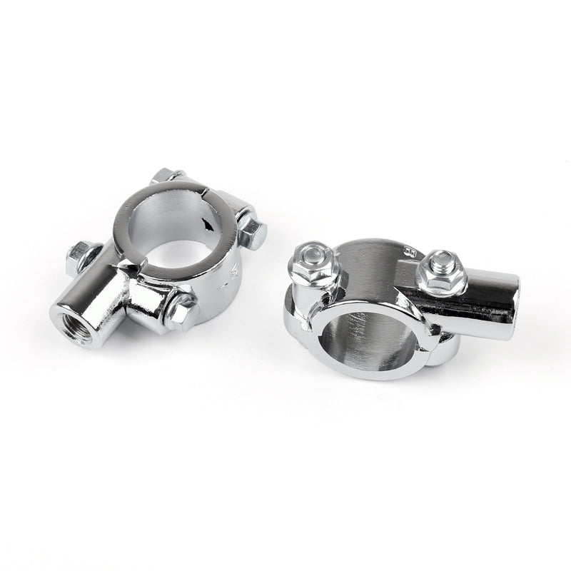 Motorcycle Bike 1" 25mm HandleBar 10MM Thread Mirror Mount Holder Clamp Adaptor