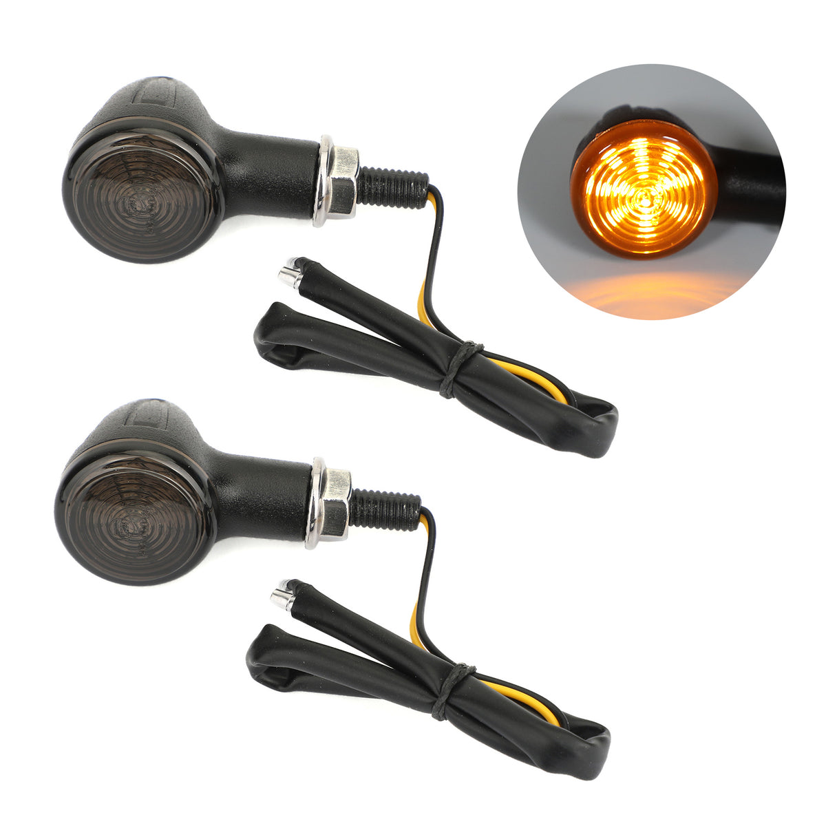 Universal Small Bullet Moto Turn Signal Blinker Indicator Lights