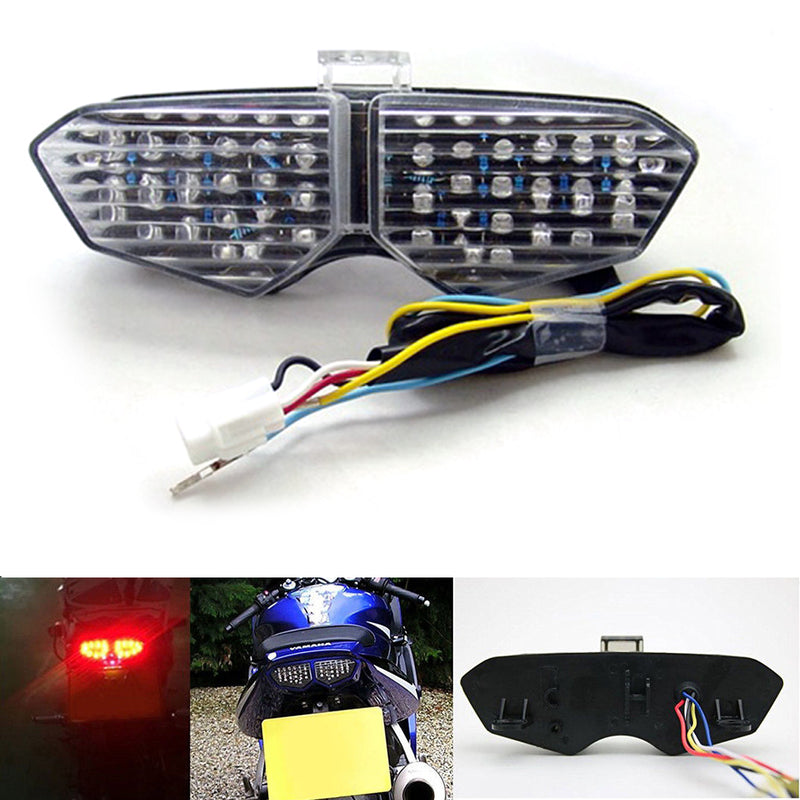 2003-2005 Yamaha YZF R6 2006-2009 R6S XTZ1200 Clear Integrated LED TailLight Turn Signals