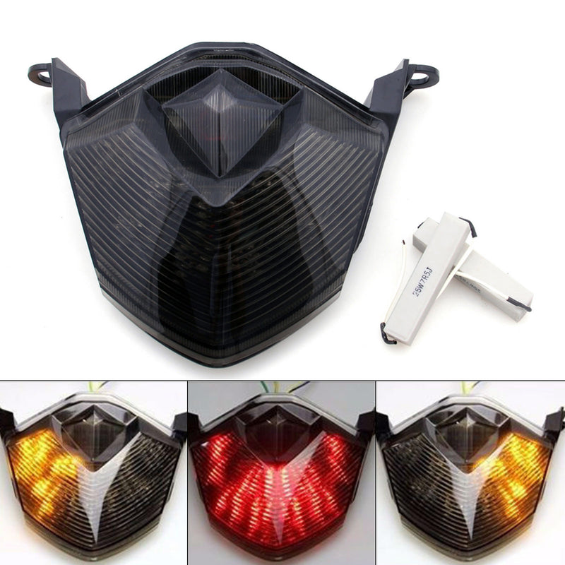 Kawasaki Z750 Z1000 ZX6R ZX10R Smoke Integrated LED TailLight Turn Signals