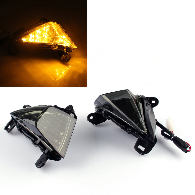 Kawasaki ZX 6R 14R Ninja 650F Concours Smoke Front LED Turn Signals Blinker