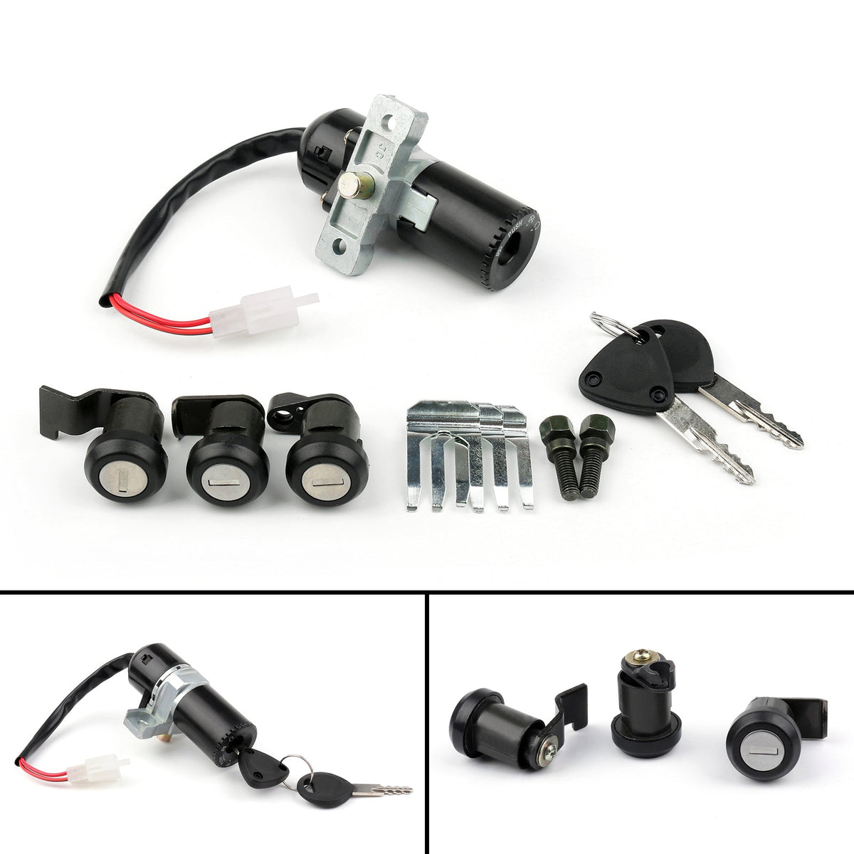 Peugeot SV 250 2001 755056 Ignition Switch Fuel Gas Cap Cover Key Lock Set