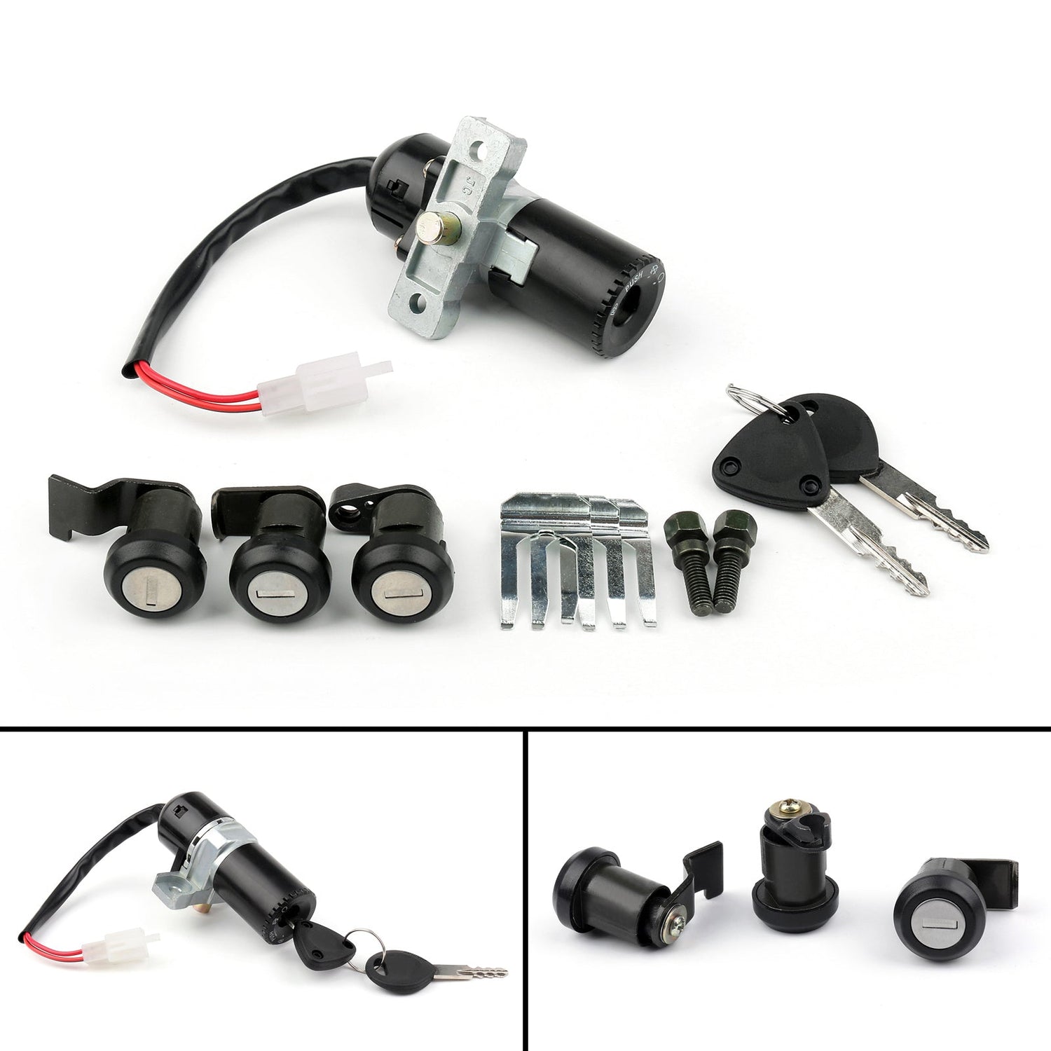 Peugeot SV 250 2001 755056 Ignition Switch Fuel Gas Cap Cover Key Lock Set