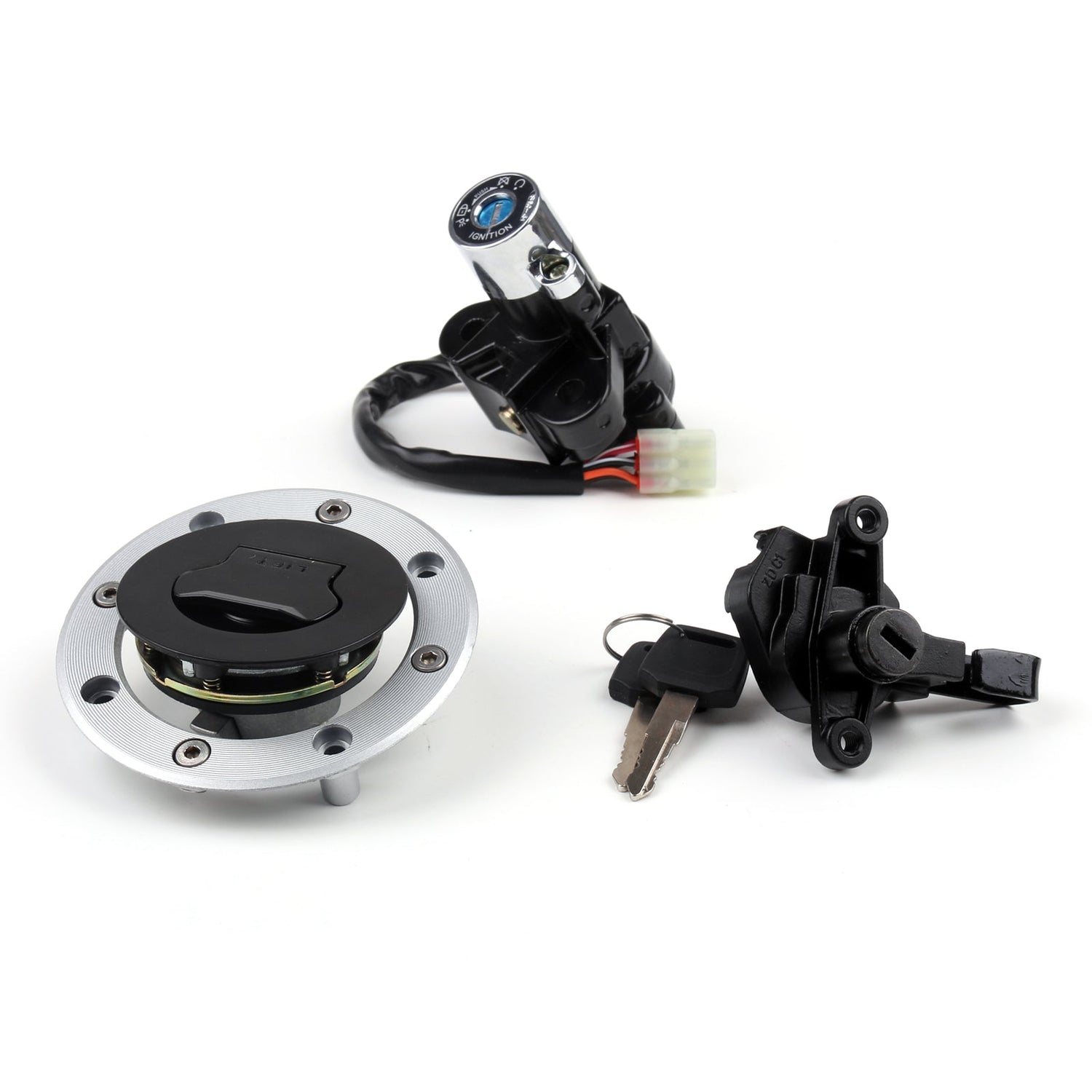 Suzuki GSF600 GSF1200 1995-2005 Ignition Switch Seat Fuel Gas Cap Lock Key Set