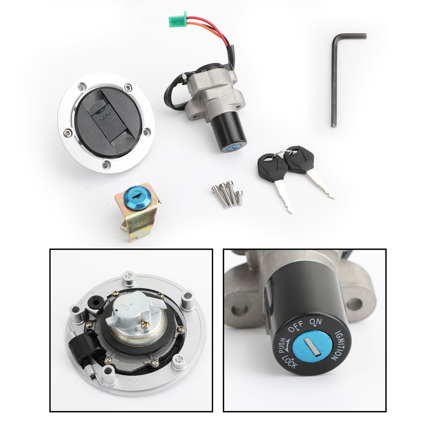 Suzuki GW250 Inazuma/GSXR 250 2013-2017 Ignition Switch Fuel Gas Cap Lock Keys