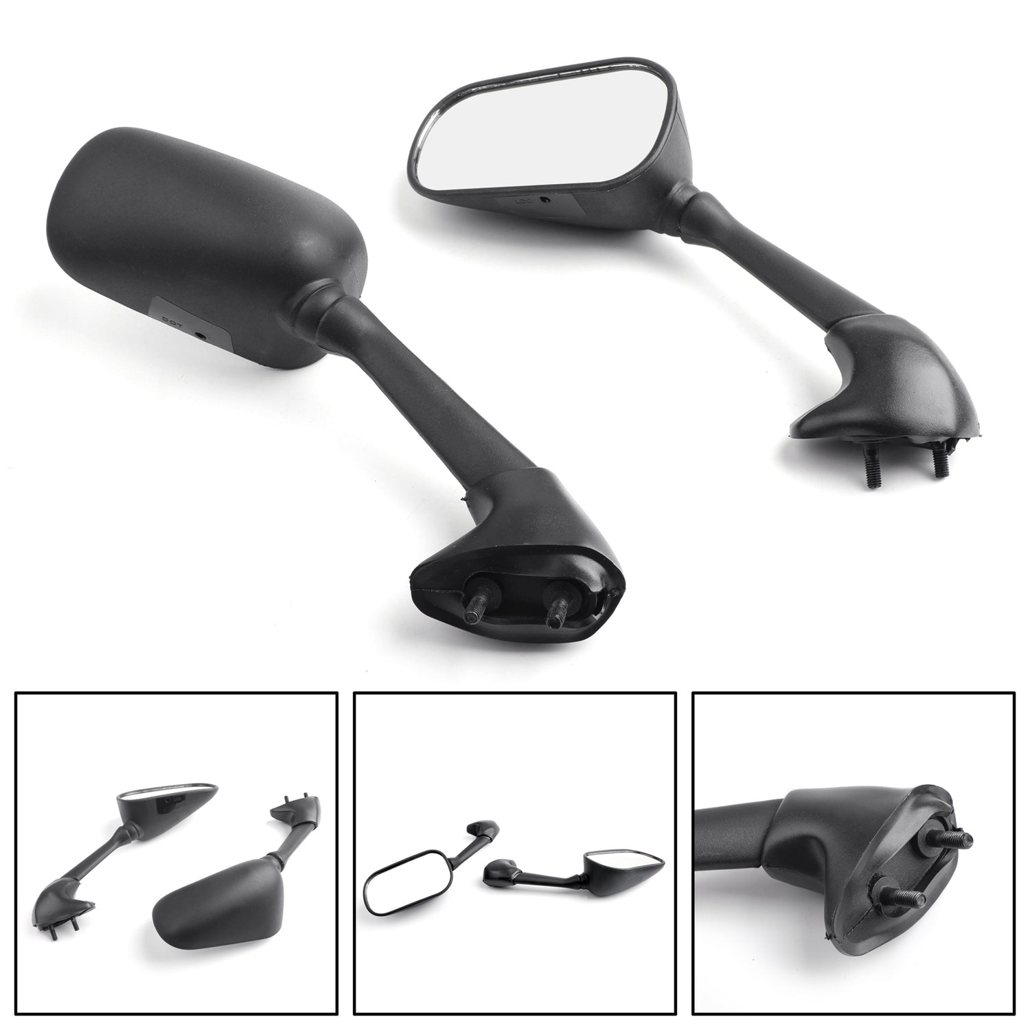 2004-2006 Yamaha YZF 1000 R1 Black Brand New Mirrors Mirror