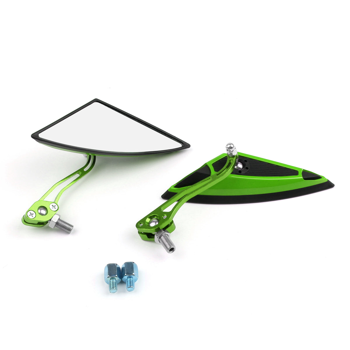 Motorcycle Scooter Side Rear View Mirrors Modification Mirror 8mm 10mm Green