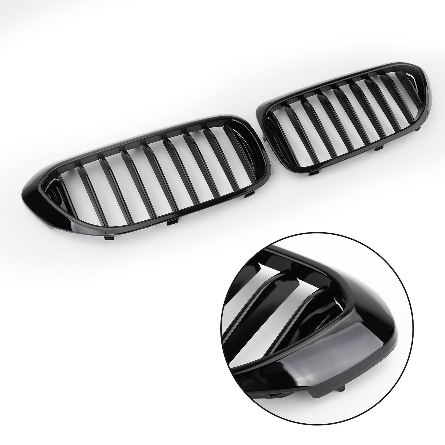 BMW 5 Series 530i 540i G30 2017-2019 Glossy Black Front Kidney Grill